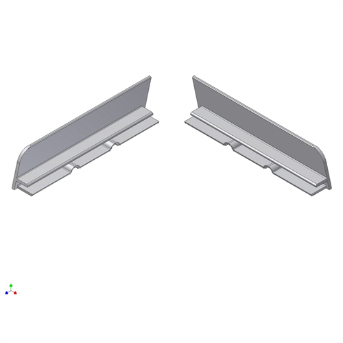 Kopschot Set Aluminium Brute - 100MM LINKS + RECHTS