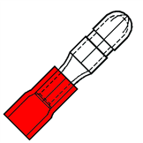 kabelschoen pensteker geisoleerd rood
