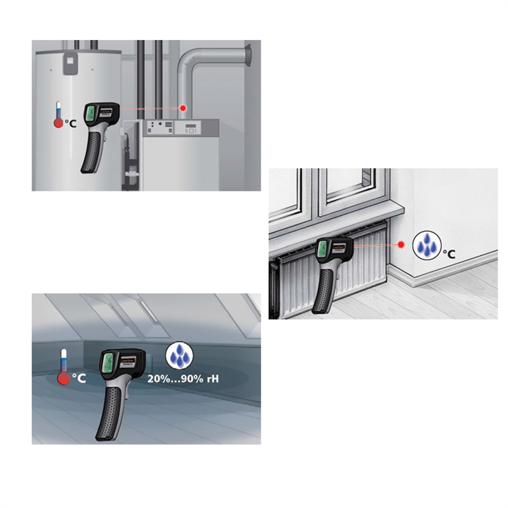 temperatuur/dauwpuntmeter laserliner