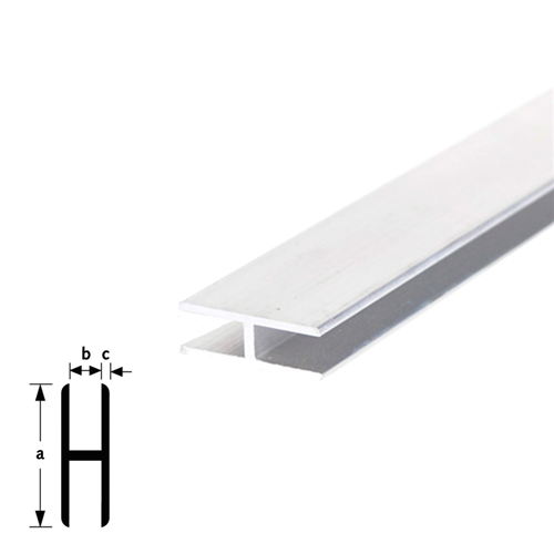 H-Profiel Aluminium Brute - 30X 7MM 3M