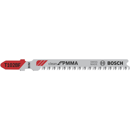 Decoupeerzaagblad Bosch Clean For Pmma - T102BF 92MM SET à 3 ST