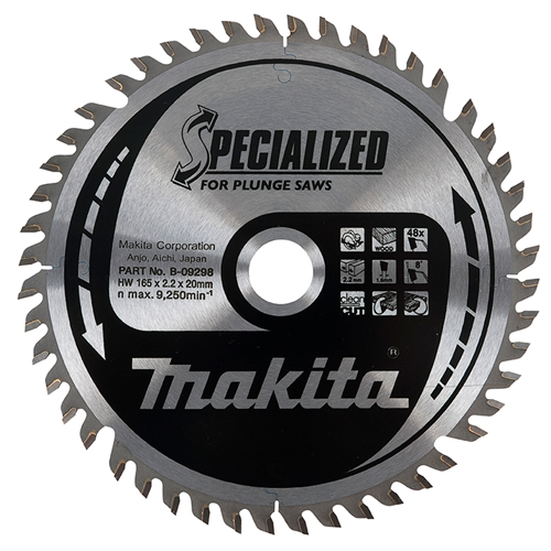 Cirkelzaagblad Hm Makita - 165X2.2X20MM 48T ATB