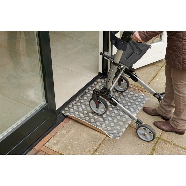 drempelhulp alu zwartgrijs secucare