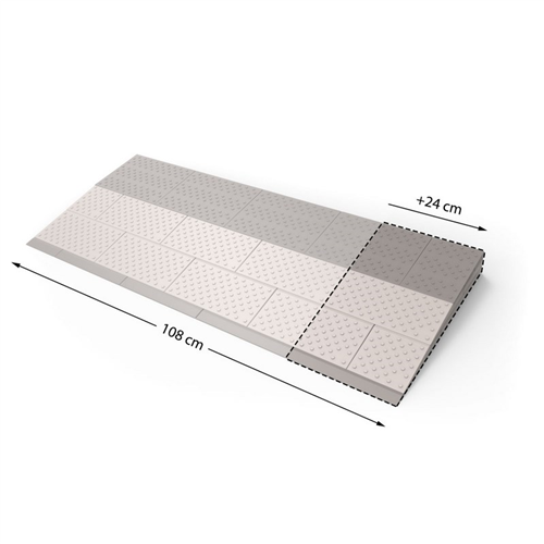 Verbredingsset Grijs/Bruin Secucare - 240X60X450MM
