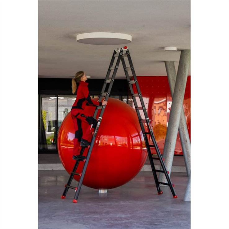 vouwladder telescoop alu.zwart kelfort