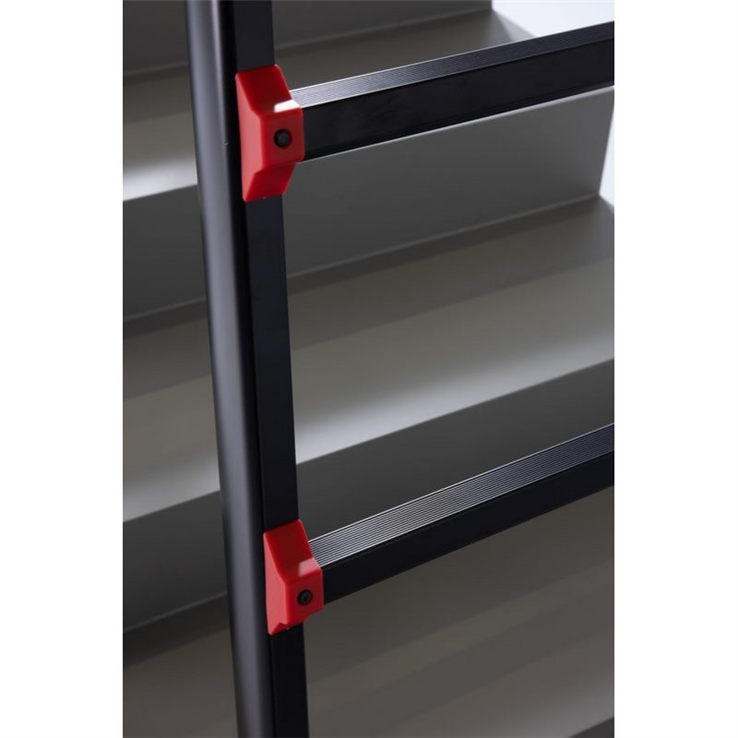 vouwladder telescoop alu.zwart kelfort