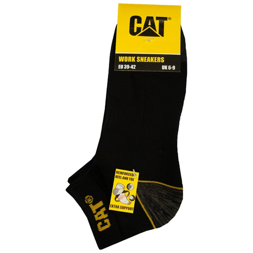 Sneakersokken Cat Workwear - ZWART MT 39-42 SET à 3 PAAR