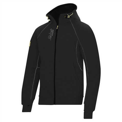 Sweatshirt Zipped Logo Hoodie Snickers - 2816 ZWART XXXL
