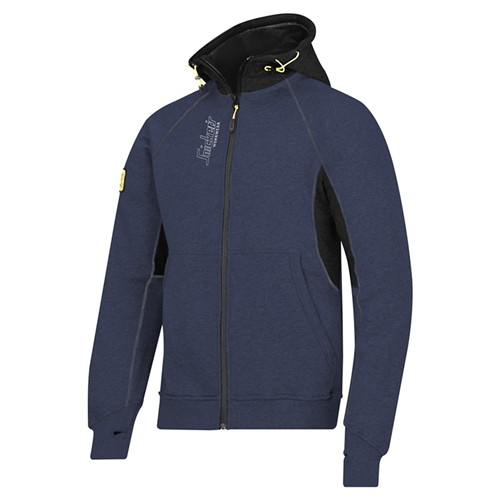 Sweatshirt Zipped Logo Hoodie Snickers - 2816 DONKERBLAUW/ZWART XXXL