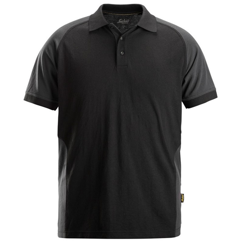 Poloshirt Classic Snickers - 2750 ZWART/STAALGRIJS XL