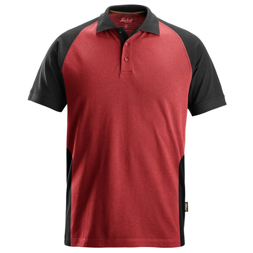 Poloshirt Classic Snickers - 2750 CHILI ROOD/ZWART XXL