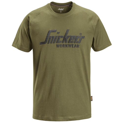 T-Shirt Logo Snickers - 2590 KHAKI GROEN XL