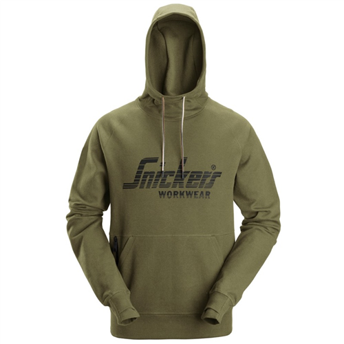 Sweatshirt Logo Hoodie Snickers - 2894 KHAKI GROEN XS