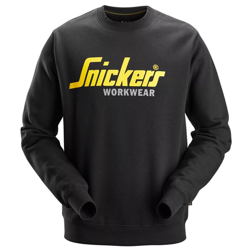 Sweatshirt Logo Snickers - 2898 ZWART XS