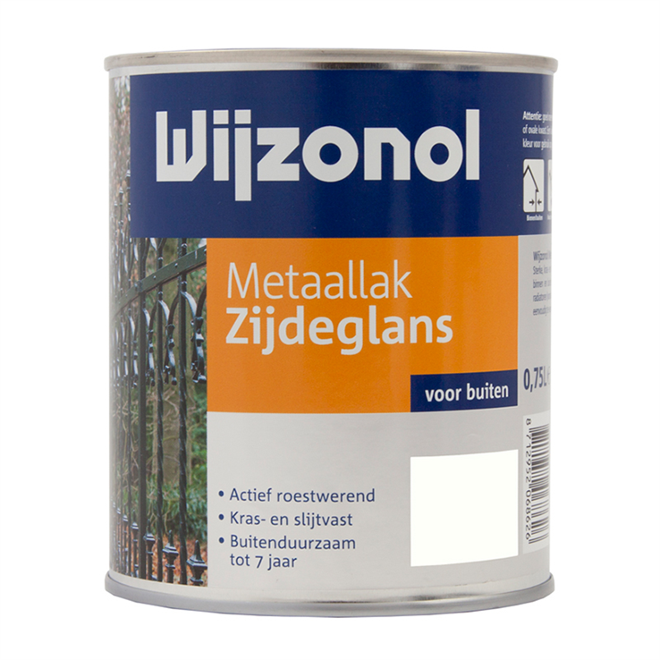 metaallak zijdeglans wit