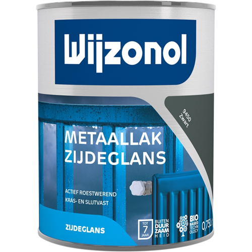 Metaallak Zijdeglans Zwart - 9450 750ML