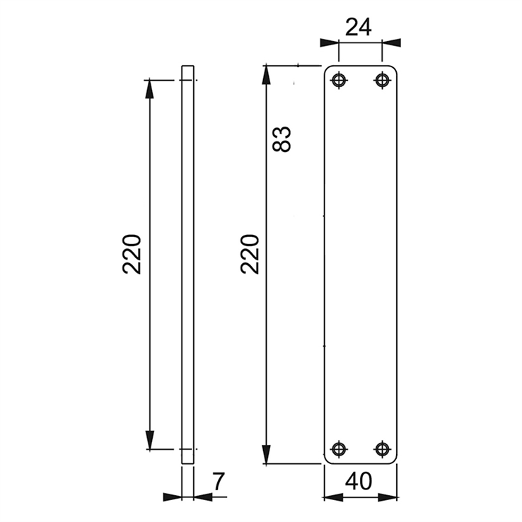 langschild aluminium f1 hoppe