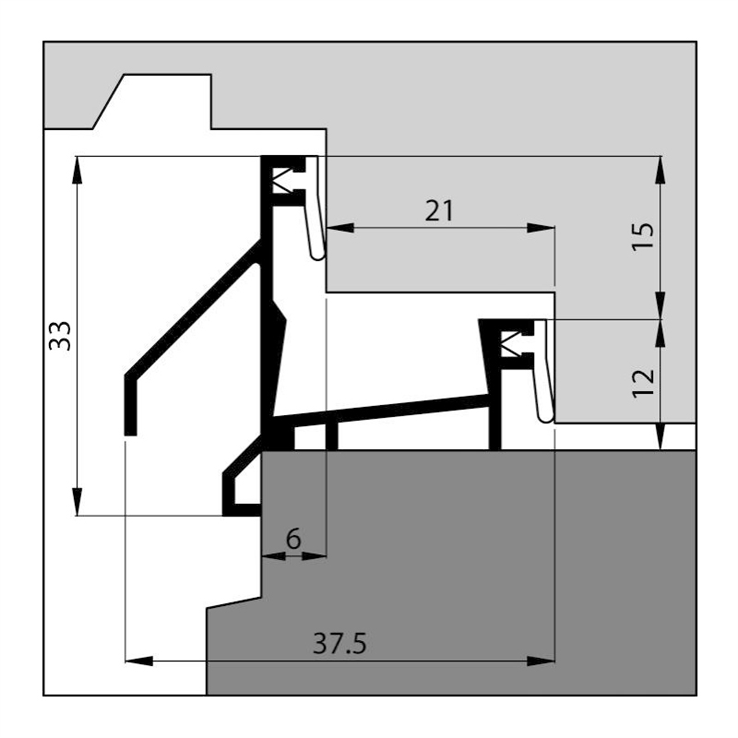 dorpelprofiel aluminium opbouw ellen