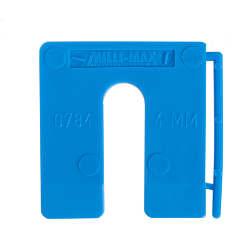 Uitvulplaatjes Kunststof Milli-Max - VIERKANT  4MM BLAUW