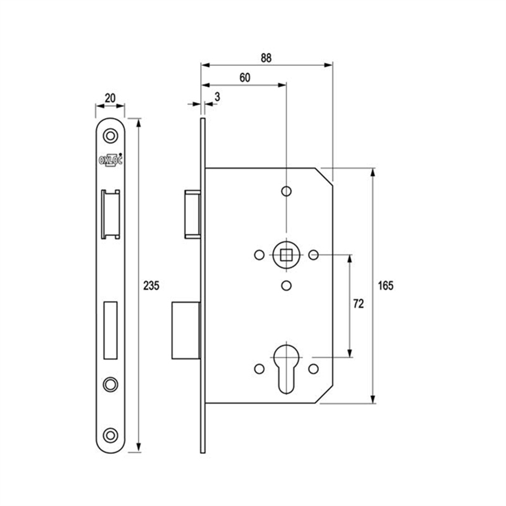 deurslot insteek d&n pc oxloc