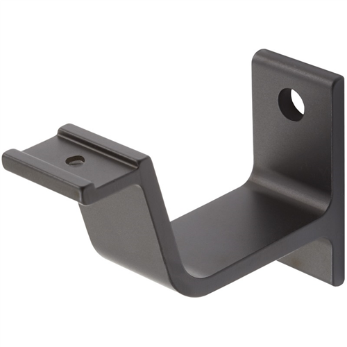 Leuninghouder Aluminium Matzwart Hermeta - 3551-18 76MM / PLAAT 27X58MM