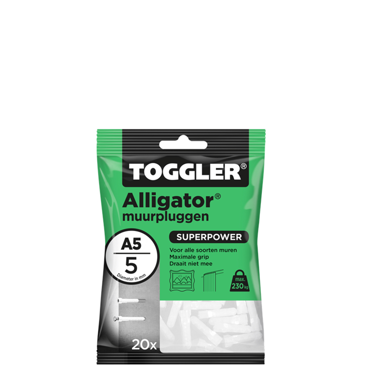 plug alligator zonder flens toggler