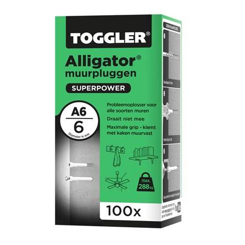 Plug Alligator Zonder Flens Toggler - A6  Ø6MM
