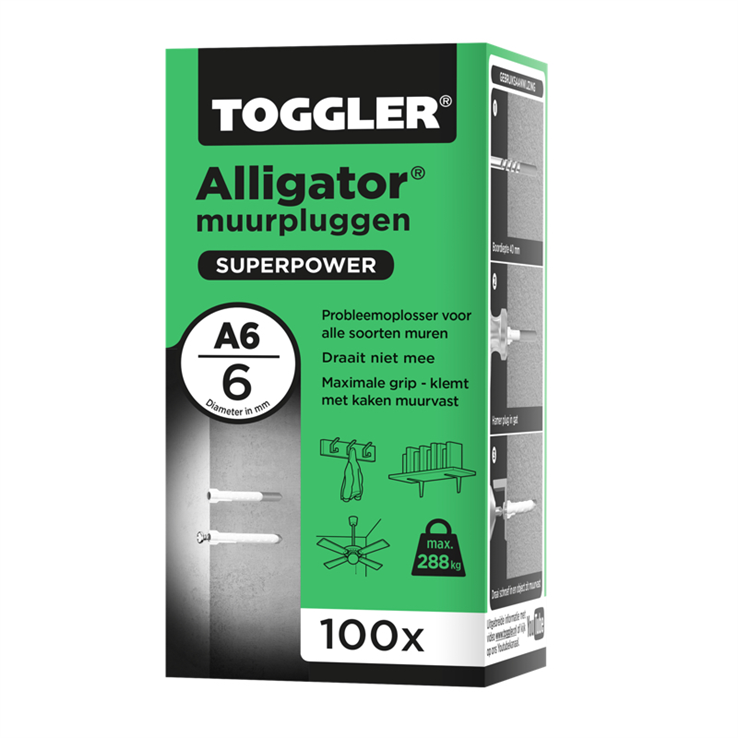 plug alligator zonder flens toggler