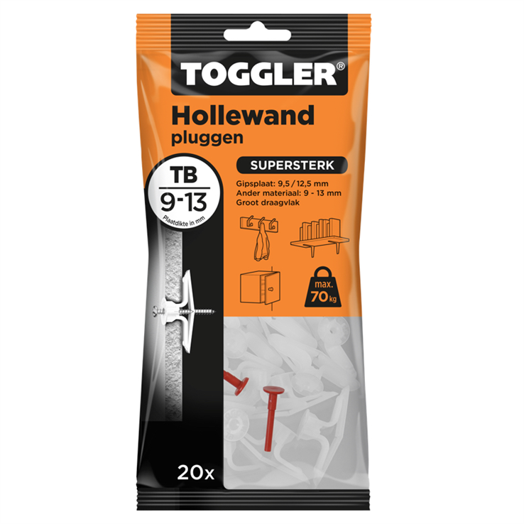 hollewandplug nylon toggler