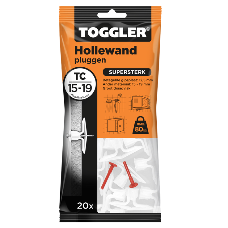 hollewandplug nylon toggler