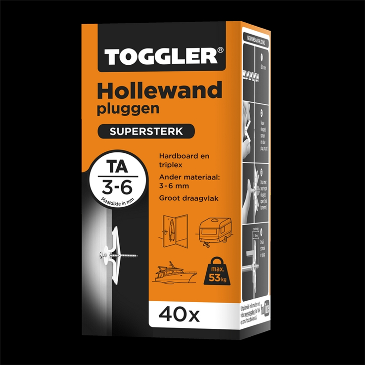 hollewandplug nylon toggler