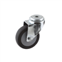zwenkwiel grijs rubber met gat-2