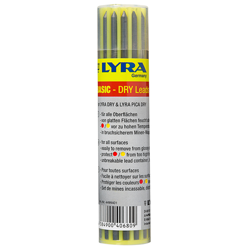 Navulling Diepgatpen Potlood Lyra - 12X ZWART