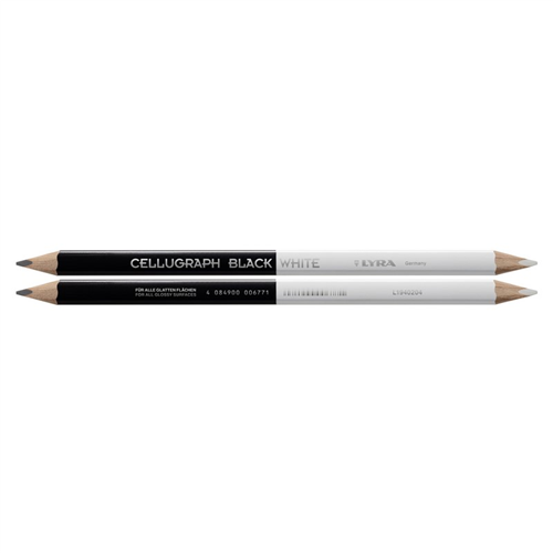 Potlood Driehoek Duo-Color Lyra - CELLUGRAPH WIT/ZWART 240MM