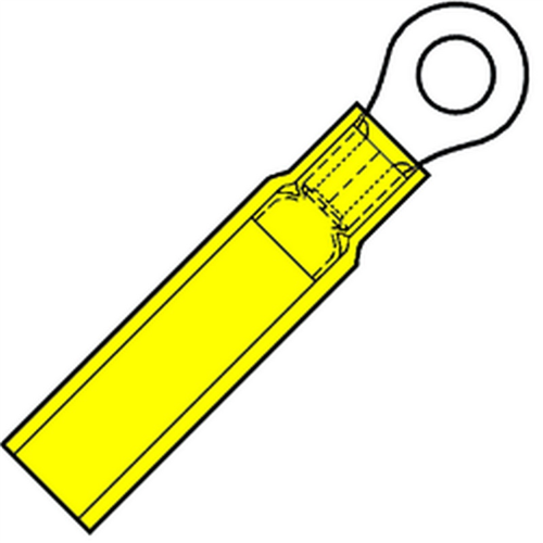 Kabelschoen Ring Waterdicht Geel - M 10 4.0-6.0MM2