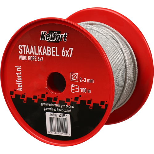 Staalkabel Elvz Met Pvc Coating Kelfort - 2-3MM 100M