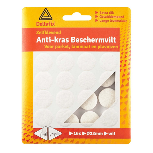 Anti-Krasvilt Deltafix - Ø22MM WIT SET à 16 STUKS