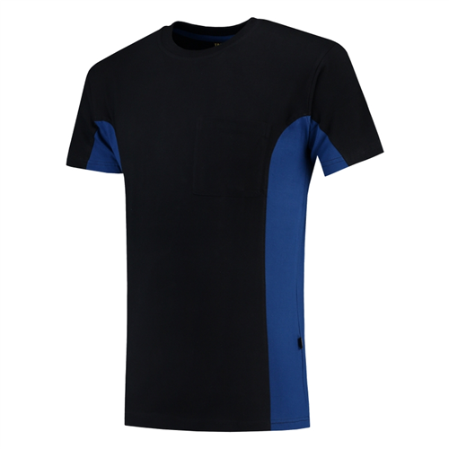 T-Shirt Bicolor Borstzak Tricorp - 102002 NAVY/ROYAL BLUE S