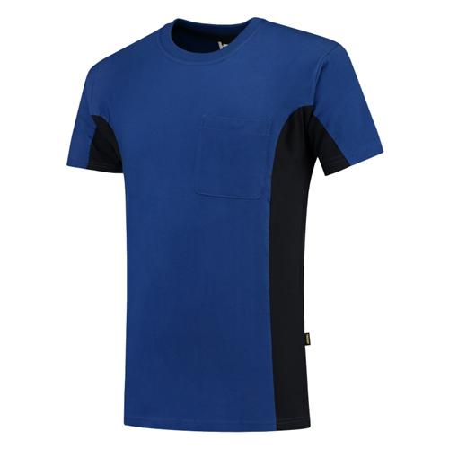 T-Shirt Bicolor Borstzak Tricorp - 102002 ROYAL BLUE/NAVY XL