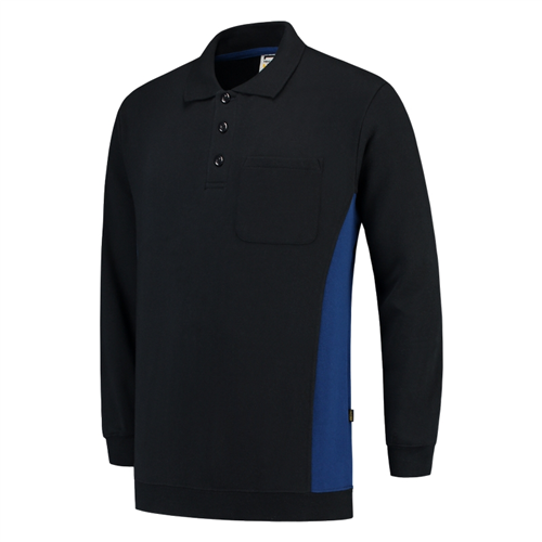 Polosweater Bicolor Borstzak Tricorp - 302001 NAVY/ROYAL BLUE XL