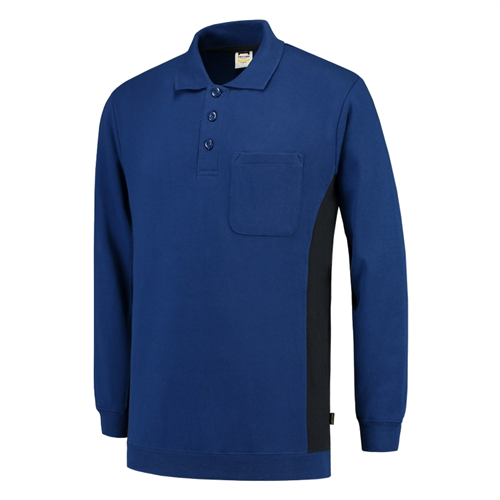 Polosweater Bicolor Borstzak Tricorp - 302001 ROYAL BLUE/NAVY M