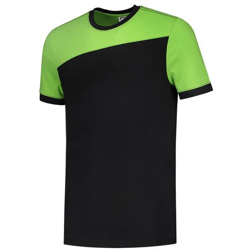 T-Shirt Bicolor Naden Tricorp - 102006 ZWART/LIME XXL