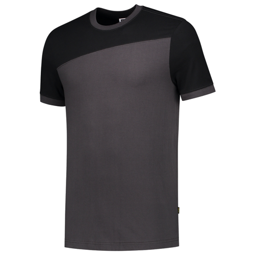 T-Shirt Bicolor Naden Tricorp - 102006 DONKERGRIJS/ZWART XS