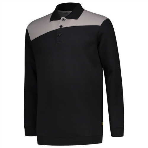 Polosweater Bicolor Naden Tricorp - 302004 ZWART/GRIJS 3XL