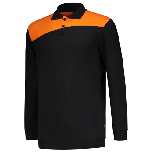 Polosweater Bicolor Naden Tricorp - 302004 ZWART/ORANJE L