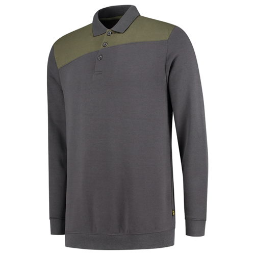 Polosweater Bicolor Naden Tricorp - 302004 DONKERGRIJS/ARMY XS
