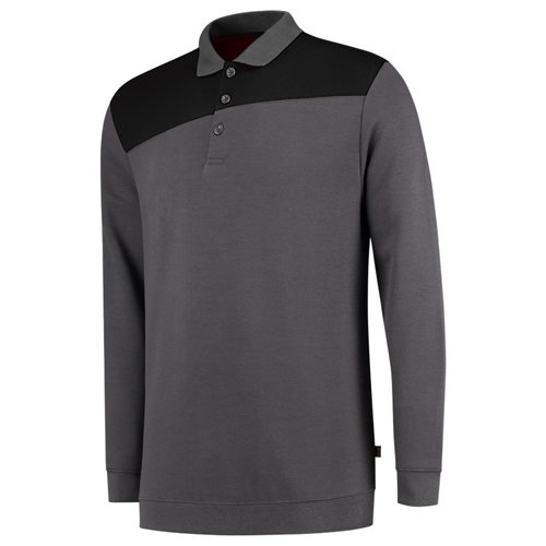 Polosweater Bicolor Naden Tricorp - 302004 DONKERGRIJS/ZWART L