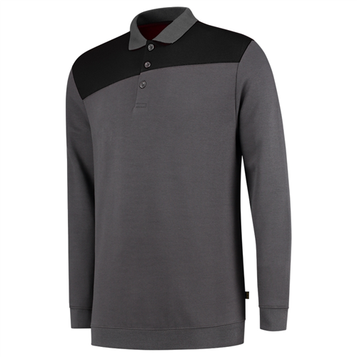 Polosweater Bicolor Naden Tricorp - 302004 DONKERGRIJS/ZWART XS