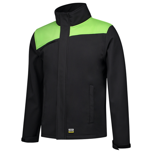 Jack Softshell Bicolor Naden Tricorp - 402021 ZWART/LIME XS