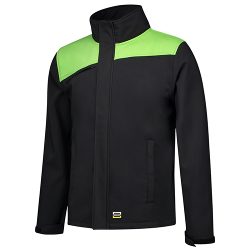 Jack Softshell Bicolor Naden Tricorp - 402021 ZWART/LIME L